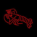 Lobster Logo Red Handmade Art Neon Sign