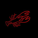 Lobster Red Logo Handmade Art Neon Sign