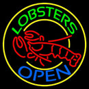 Lobsters Open Handmade Art Neon Sign