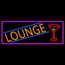 Lounge And Martini Glass With Pink Border Handmade Art Neon Sign