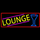 Lounge And Martini Glass With Red Border Handmade Art Neon Sign