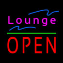 Lounge Block Open Green Line Handmade Art Neon Sign