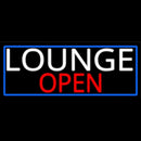 Lounge Open With Blue Border Handmade Art Neon Sign