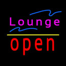 Lounge Open Yellow Line Handmade Art Neon Sign