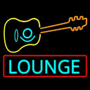 Lounge With Guitar  Handmade Art Neon Sign
