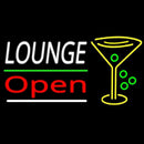 Lounge With Martini Glass Open 2 Handmade Art Neon Sign