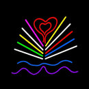 Love Book Logo Handmade Art Neon Sign