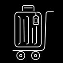 Luggage Bag Icon Handmade Art Neon Sign