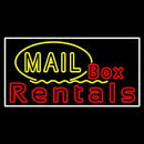 Mail Block Box Rentals Handmade Art Neon Sign