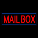 Mailbox Block Blue Border Handmade Art Neon Sign