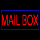 Mailbox Blue Border Handmade Art Neon Sign