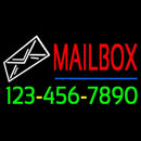 Mailbox Blue Line Phone Number Handmade Art Neon Sign