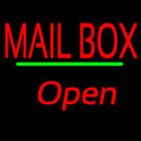 Mailbox Open Green Line Handmade Art Neon Sign