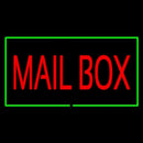 Mailbox Rectangle Green Handmade Art Neon Sign