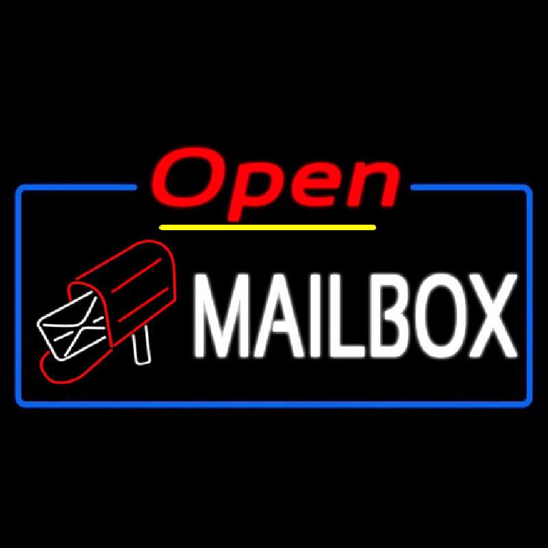 Mailbox Red Logo With Open 4 Handmade Art Neon Sign