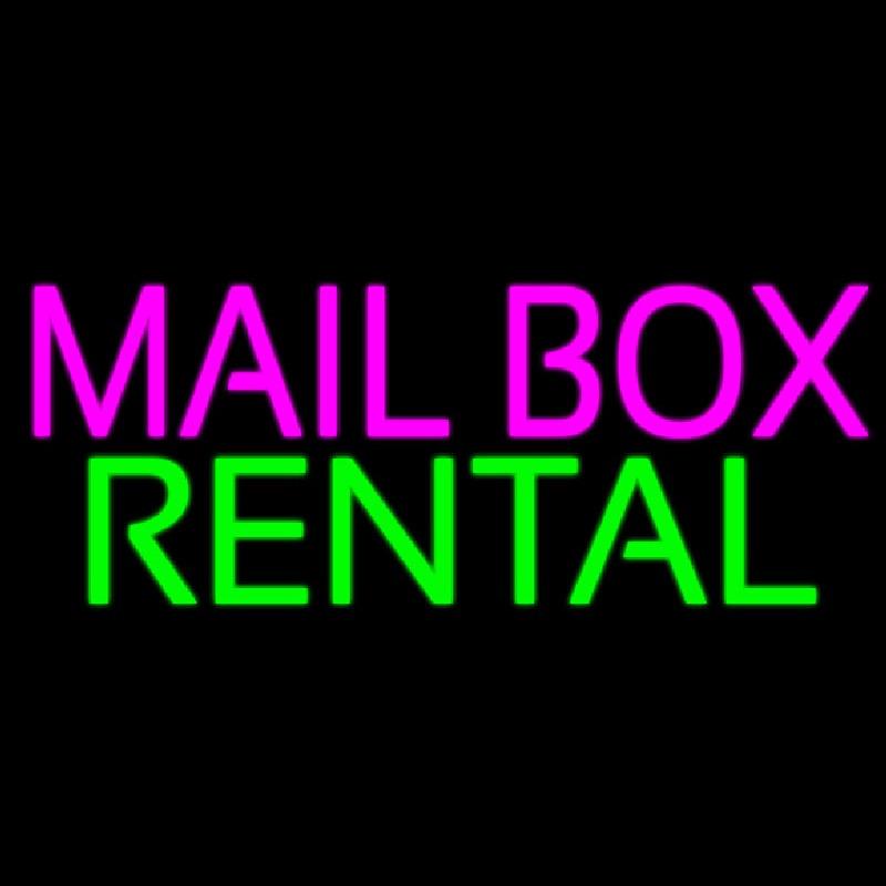 Mailbox Rental Handmade Art Neon Sign