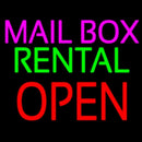 Mailbox Rental Open Block Handmade Art Neon Sign
