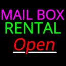 Mailbox Rental Open Handmade Art Neon Sign