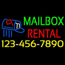 Mailbox Rental With Phone Number Handmade Art Neon Sign