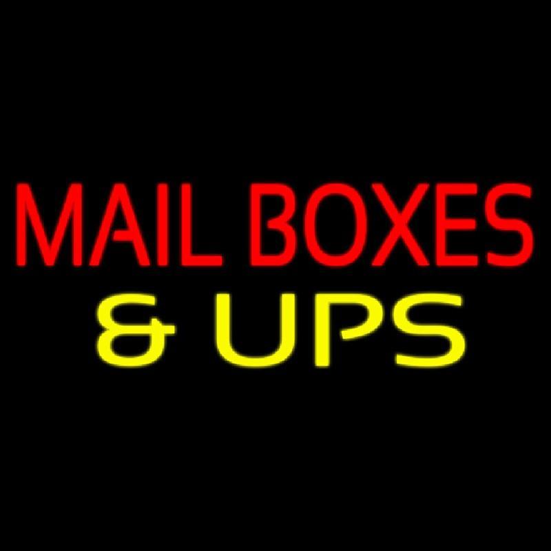 Mailboxes And Ups Handmade Art Neon Sign