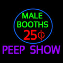 Male Booths Peep Show Handmade Art Neon Sign