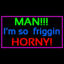 Man I M So Friggin Horny Handmade Art Neon Sign