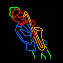Man Playing Saxophone Handmade Art Neon Sign