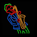 Man Playing Saxophone Handmade Art Neon Sign