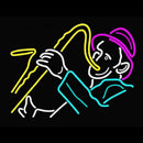 Man With Saxophone Handmade Art Neon Sign