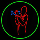 Man With Trumpet Handmade Art Neon Sign