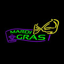 Mardi Grass Logo Handmade Art Neon Sign