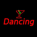 Martini Glass Dancing Handmade Art Neon Sign