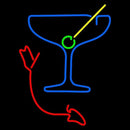 Martini Glass with Arrow Handmade Art Neon Sign