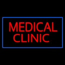 Medical Clinic Rectangle Blue Handmade Art Neon Sign