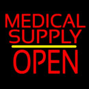 Medical Supply Block Open Yellow Line Handmade Art Neon Sign