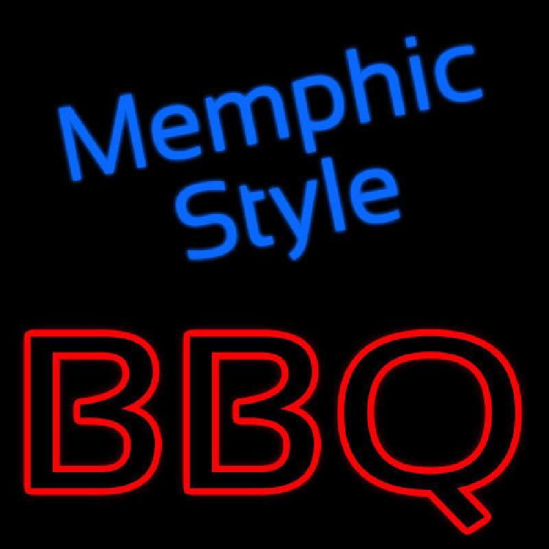 Memphis Style Bbq Handmade Art Neon Sign