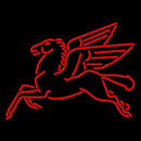 Mobil Pegasus Handmade Art Neon Sign