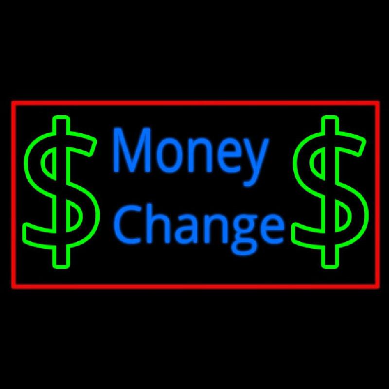 Money Change With Dollar Logo Handmade Art Neon Sign