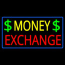Money Exchange Blue Border Handmade Art Neon Sign