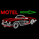 Motel Arrow With Car Logo Handmade Art Neon Sign