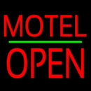 Motel Block Open Green Line Handmade Art Neon Sign