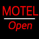 Motel Open White Line Handmade Art Neon Sign