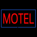 Motel With Blue Border Handmade Art Neon Sign