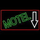 Motel With Down Arrow Handmade Art Neon Sign