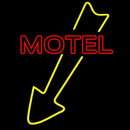 Motel With Down Arrow Handmade Art Neon Sign