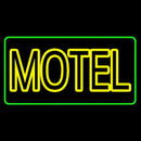 Motel With Green Border Handmade Art Neon Sign