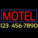 Motel With Phone Number Handmade Art Neon Sign