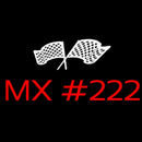 Motocross Number With Flags Handmade Art Neon Sign
