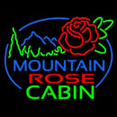 Mountain Rose Cabin Handmade Art Neon Sign