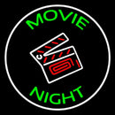 Movie Night With Border Handmade Art Neon Sign